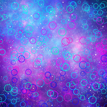 蓝紫色圆圈星空图