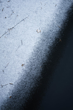 湖里的雪