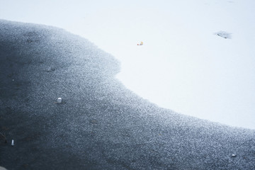 湖里的雪