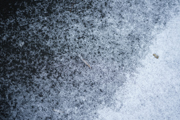 湖里的雪