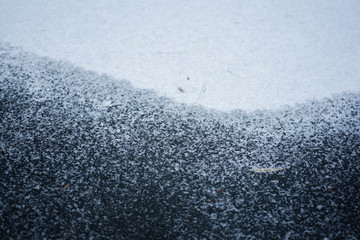 湖里的雪