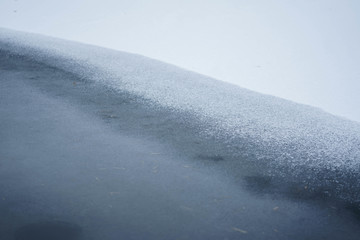 湖里的雪