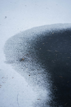 湖里的雪