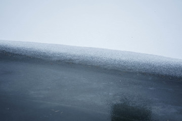 湖里的雪