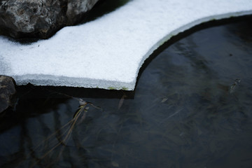 湖里的雪