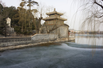 北京市北海公园冬日风光