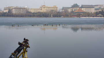 北京市北海公园冬日风光