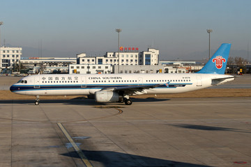 中国南方航空飞机在北京首都机场
