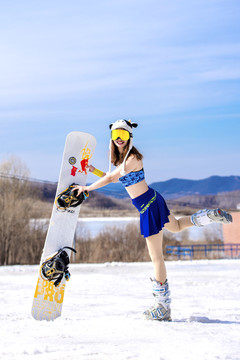 滑雪女孩