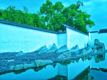 苏州博物馆湖畔风景