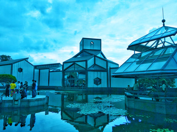 苏州博物馆湖畔风景