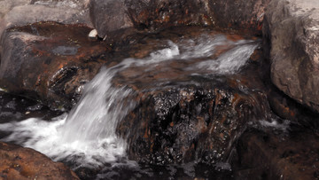 小溪流水水花