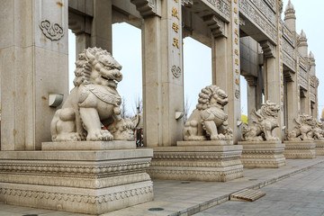兴隆文化园石狮子牌坊