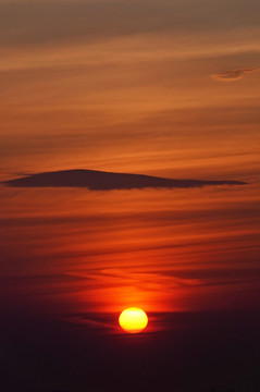 美丽的夕阳和彩霞