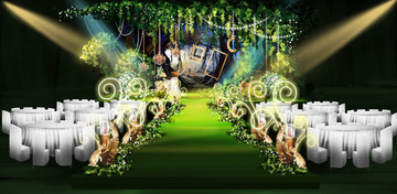 森系绿色婚礼效果图