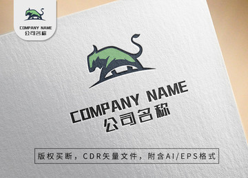 霸气大牛logo动物商标设计