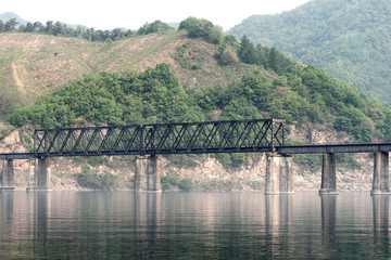 丹东鸭绿江上河口铁路桥
