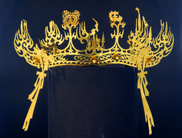 韩国国宝高句丽金铜冠饰