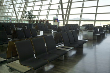 韩国首尔机场候机厅休息椅