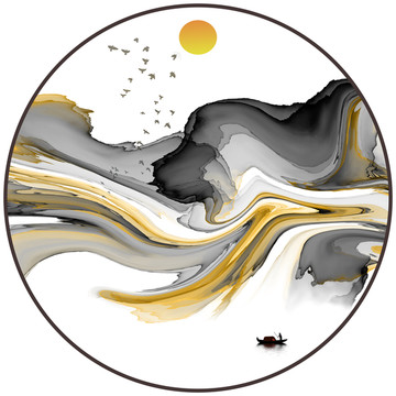 新中式水墨画