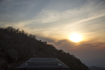 泰山日落