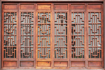 中式古典木格门窗