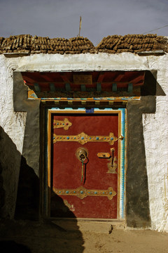 藏族民居大门