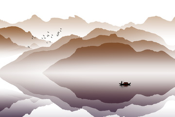 水墨山水画