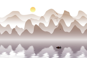 水墨山水画