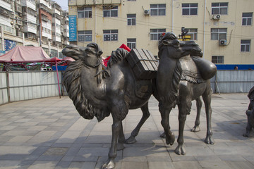 洛阳铜驼巷骆驼雕塑