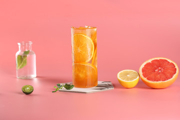 冰镇水果茶柠檬汁