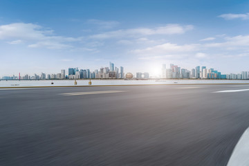 高速公路和钱江新城全景