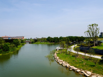 公园河景