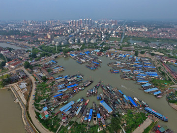 洪泽湖东部渔港