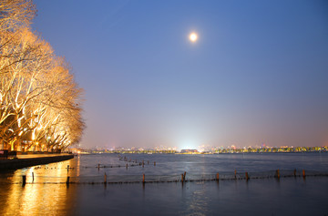 唯美西湖夜景