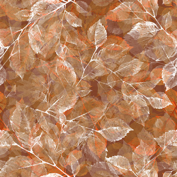 树叶印花循环纹样