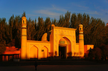 喀什噶尔老城艾提尕尔清真寺清晨