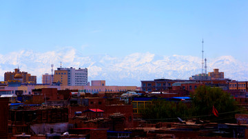 新疆喀什噶尔老城看帕米尔高原