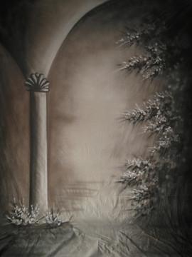 人像摄影背景油画