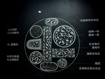 双层九子彩绘漆妆奁