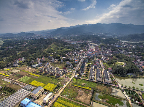 兰溪岩头村民居航拍