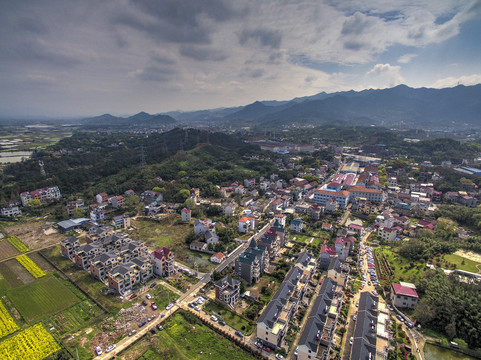 兰溪岩头村民居航拍