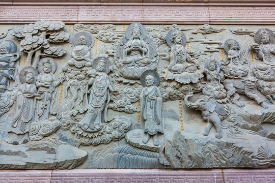 北京大悲寺神像浮雕
