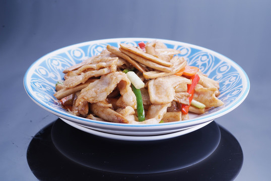 茶树菇炒猪颈肉