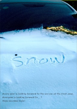 海报设计雪天