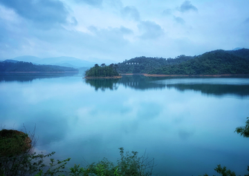 中山长江水库清晨