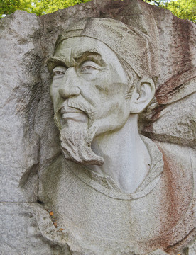 柳宗元石雕人像