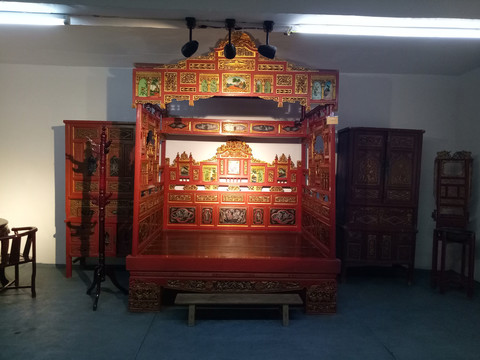 中式古床