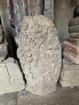 柬埔寨暹粒吴哥窟石雕