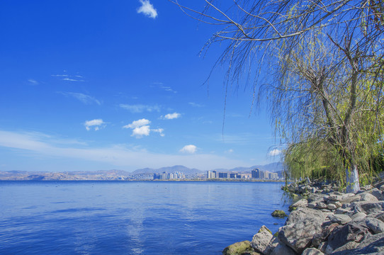 洱海蓝色风景